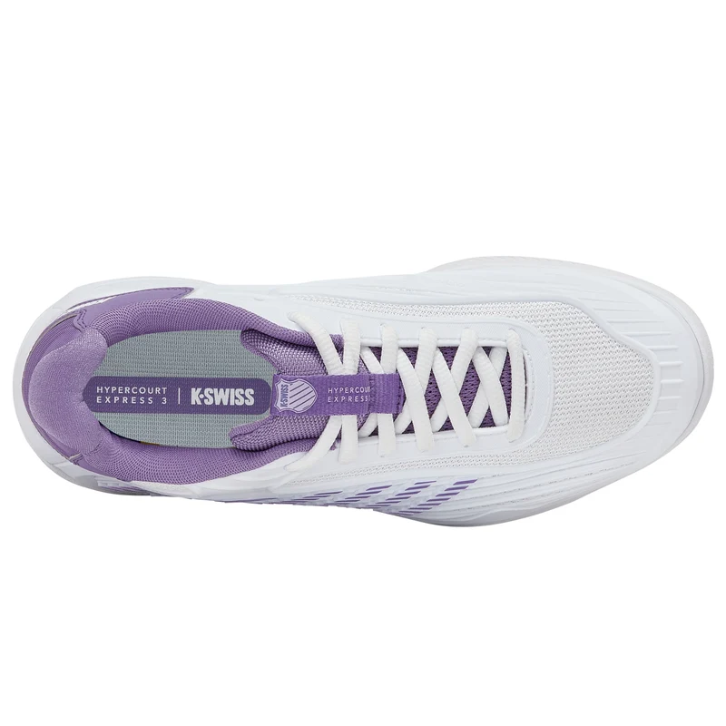 K-Swiss Hypercourt Express 3 (Ladies) - White/Purple Haze/Lunar Rock