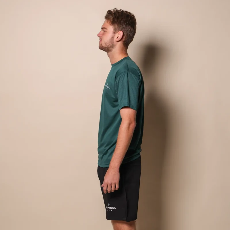 Padelshirt Slim fit Donker Groen