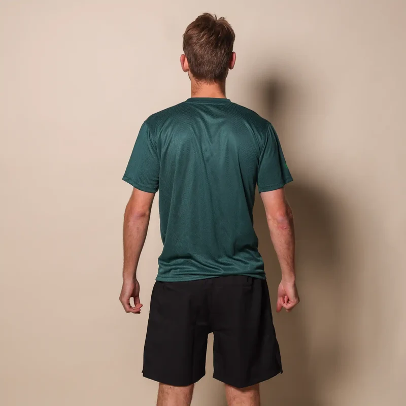 Padelshirt Slim fit Donker Groen