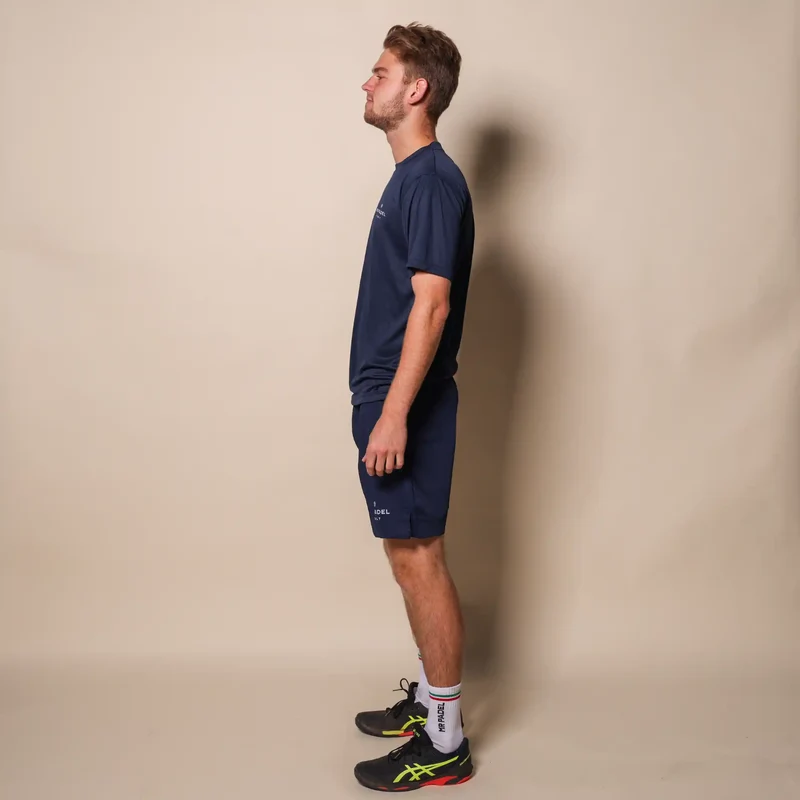 Padelshirt Slim fit Marineblauw