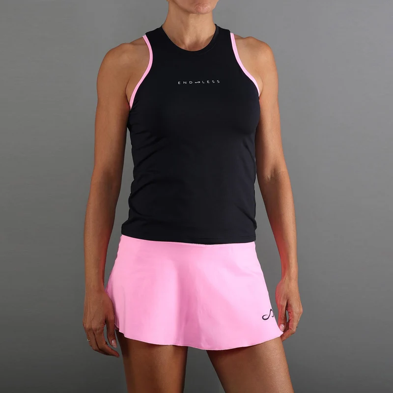 ESSENTIAL Tank-Top Damen - schwarz, pink