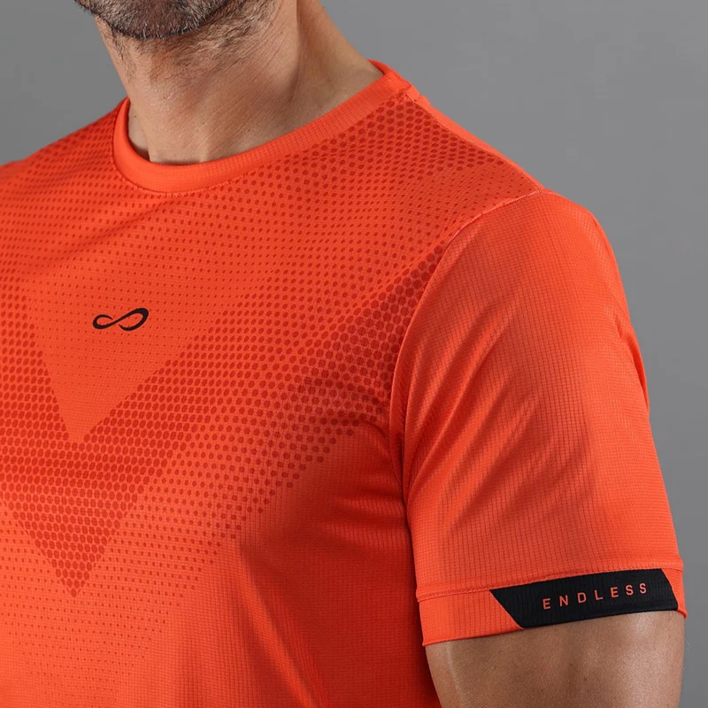 ACE PEAK T-Shirt Herren - orange, schwarz