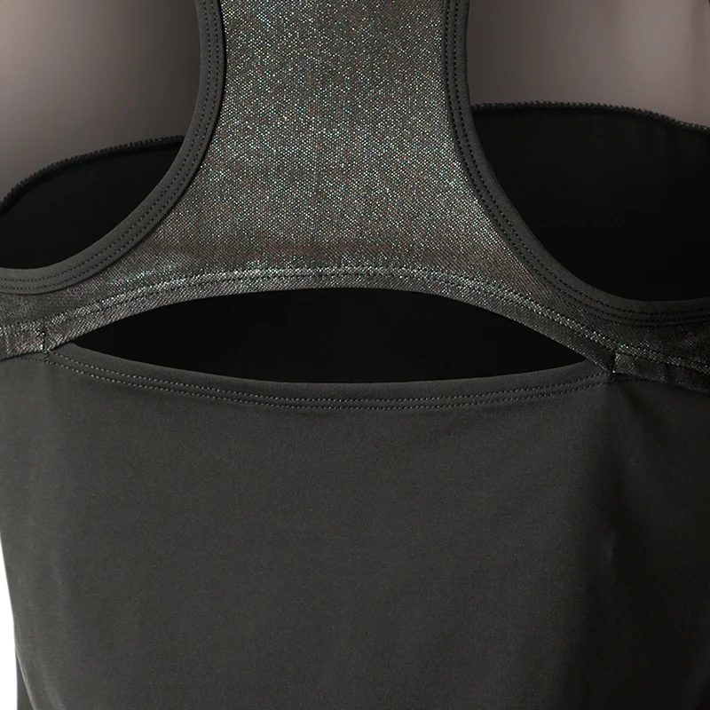 Sparkle Racerback Tank-Top Damen-Anthrazit