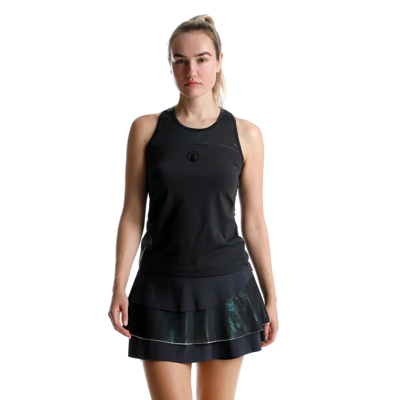 Sparkle Racerback Tank-Top Damen-Anthrazit