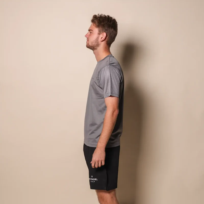 Mr Padelshirt Regular Fit Grijs
