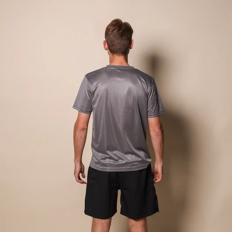Mr Padelshirt Regular Fit Grijs