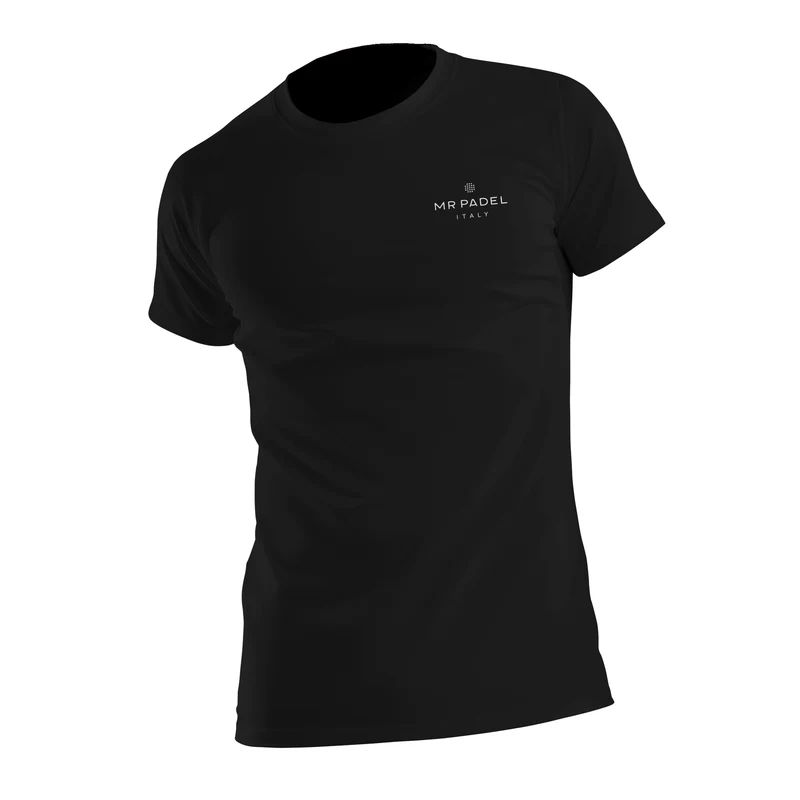 Mr Padelshirt Regular Fit Zwart