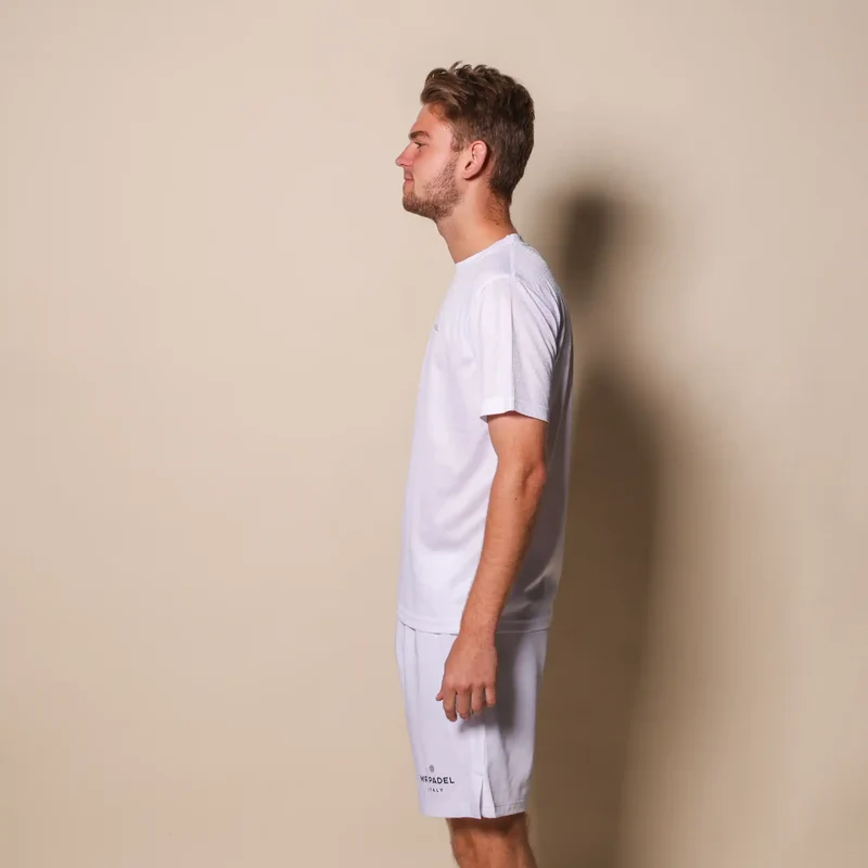 Mr Padelshirt Regular Fit Wit
