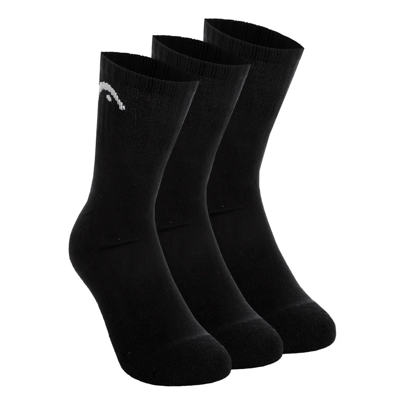 Short Crew Tennissocken 3er Pack Unisex - schwarz,