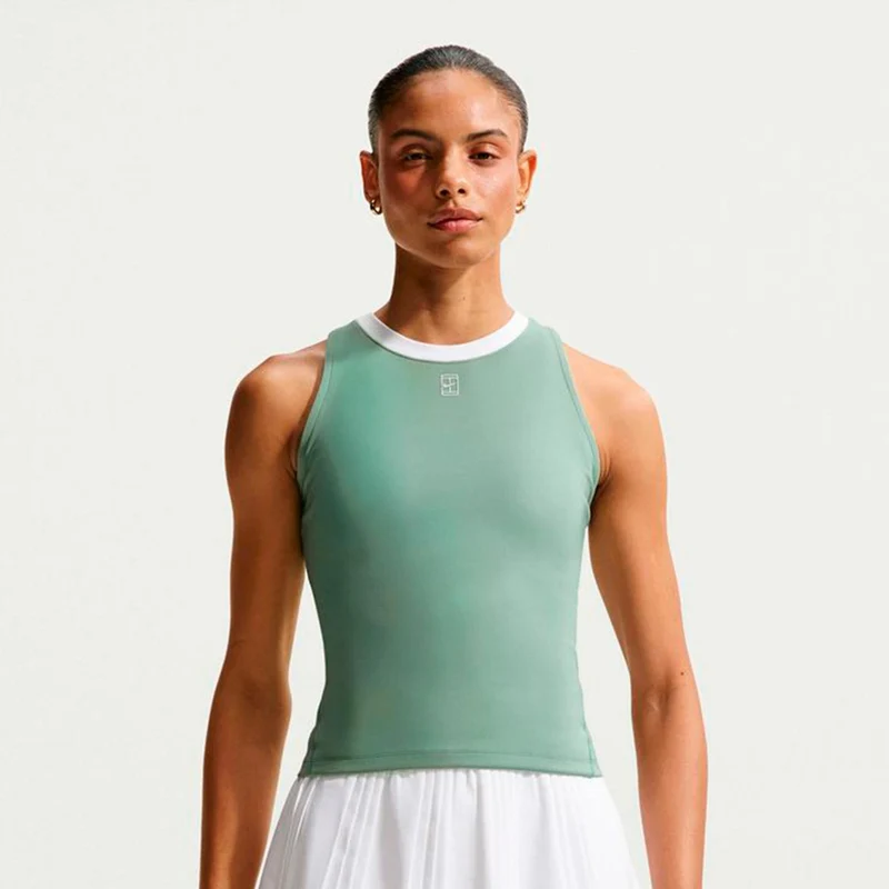 Court Dri-FIT Advantage Tank-Top Damen - graugrün, weiß