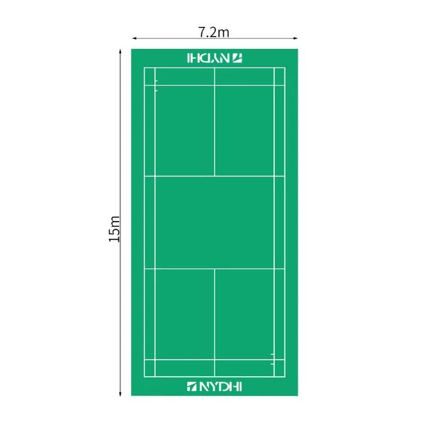 NYDHI International Tournament Level Badminton Court Mat (Sand Surface) - NC1020