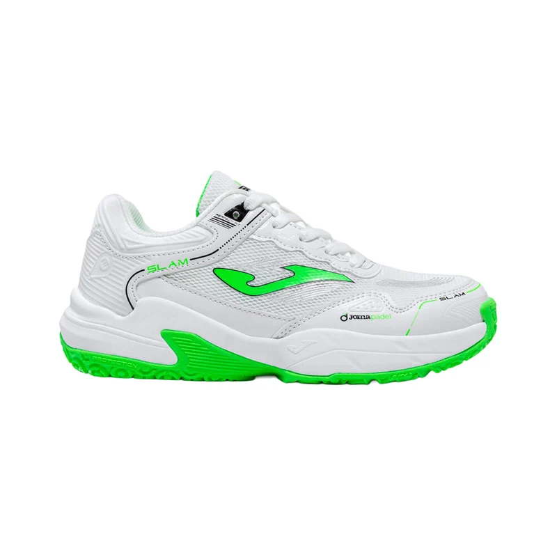 Slam Padelschuh Kinder - weiß, neongrün