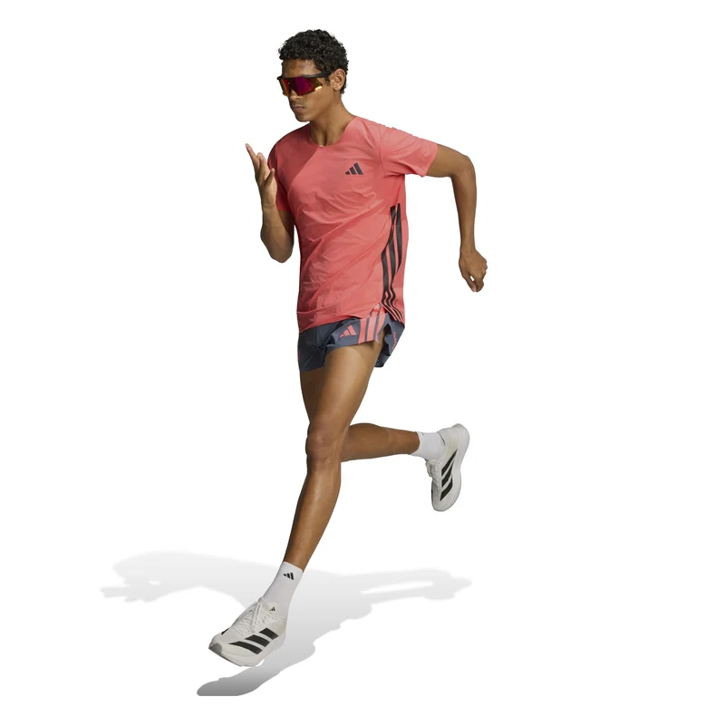 adizero Laufshirt Herren - rot, schwarz