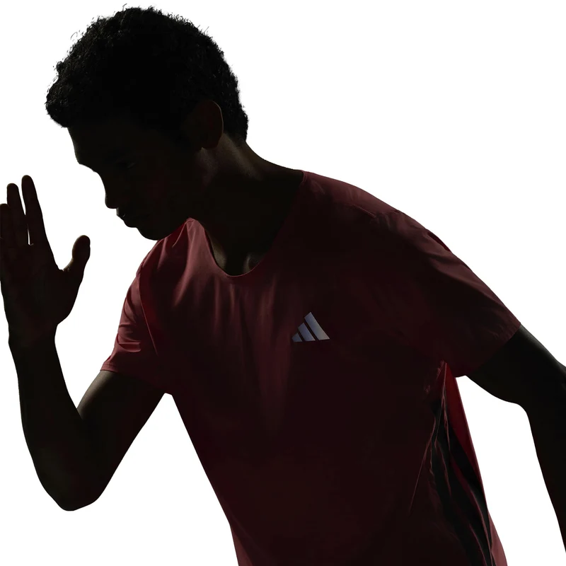 adizero Laufshirt Herren - rot, schwarz