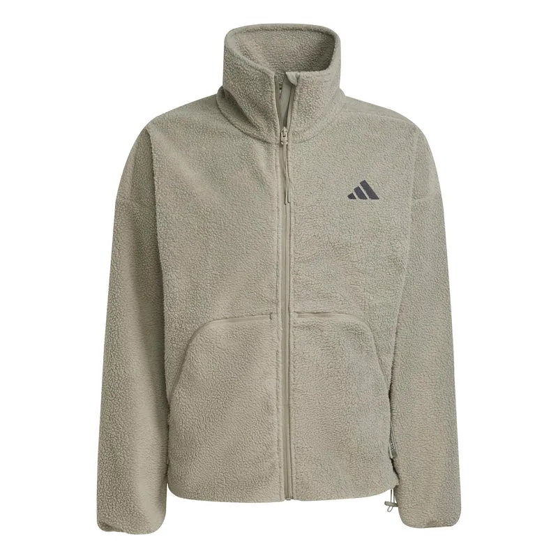 Fleece Full-Zip Trainingsjacke Herren-beige
