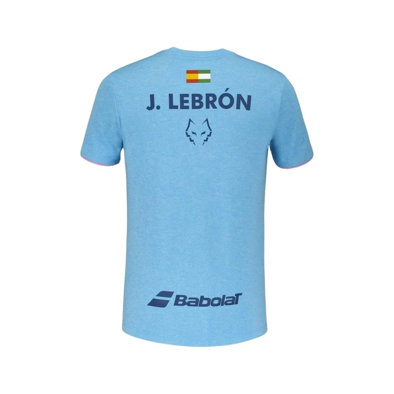 Babolat Crew Neck Tee Juan Lebron (Cyan Blue Heather)