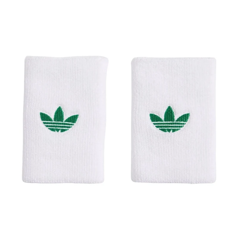Adidas Originals Large Wristbands (2-Pack, White/Green)