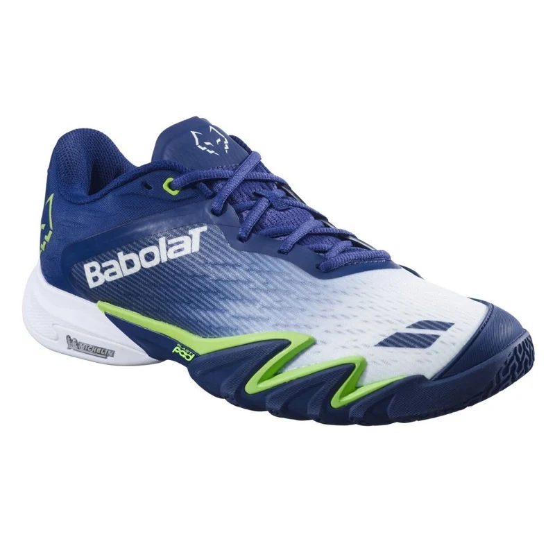 Babolat Jet Premura 3 Men Juan Lebron Padel Shoes (Blue Depths/Green Flash)