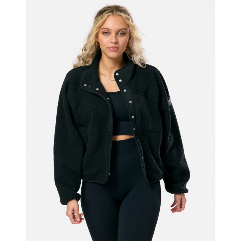 Gym+Coffee Horizon Layer Up Full Snap (Ladies) - Black