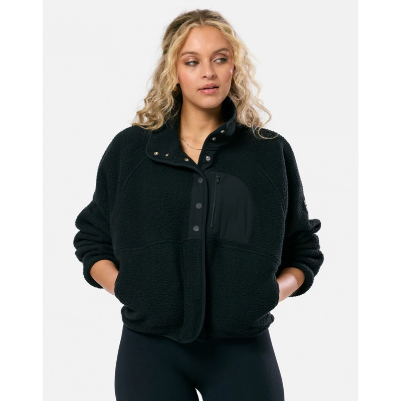 Gym+Coffee Horizon Layer Up Full Snap (Ladies) - Black