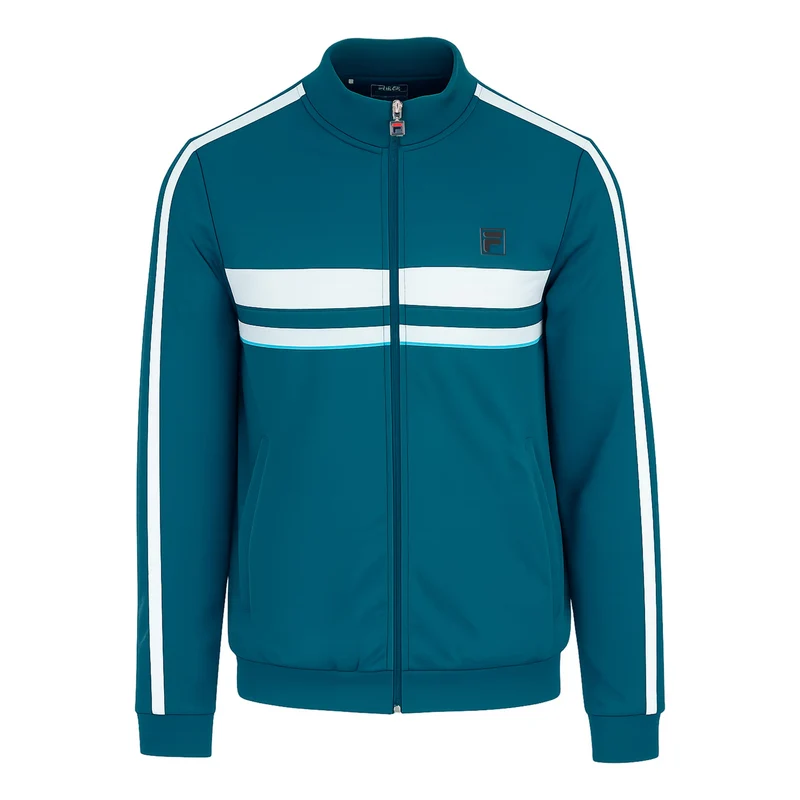 Ned Trainingsjacke Herren - petrol, weiß