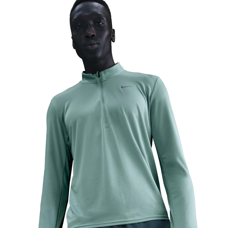 Pacer Half-Zip Laufshirt Herren - türkis, silber