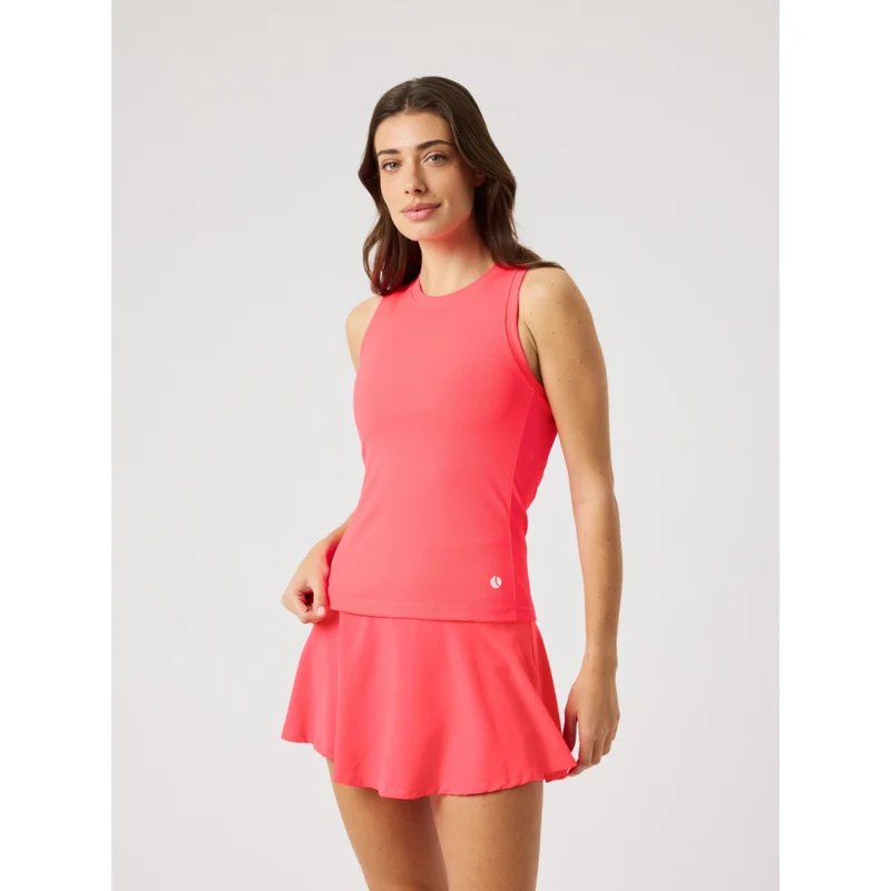 Bjorn Borg Ace Pocket Ribbed Tank Top (Ladies) - Diva Pink