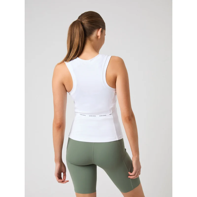 Bjorn Borg Ace Pocket Ribbed Tank Top (Ladies) - Brilliant White