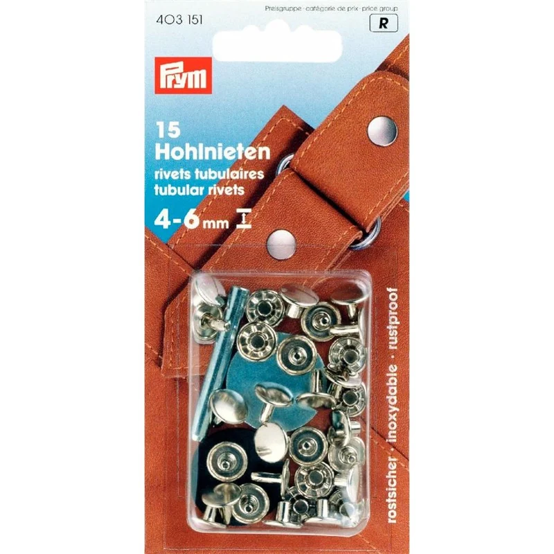 Hohlnieten 4 - 6 mm - Silber