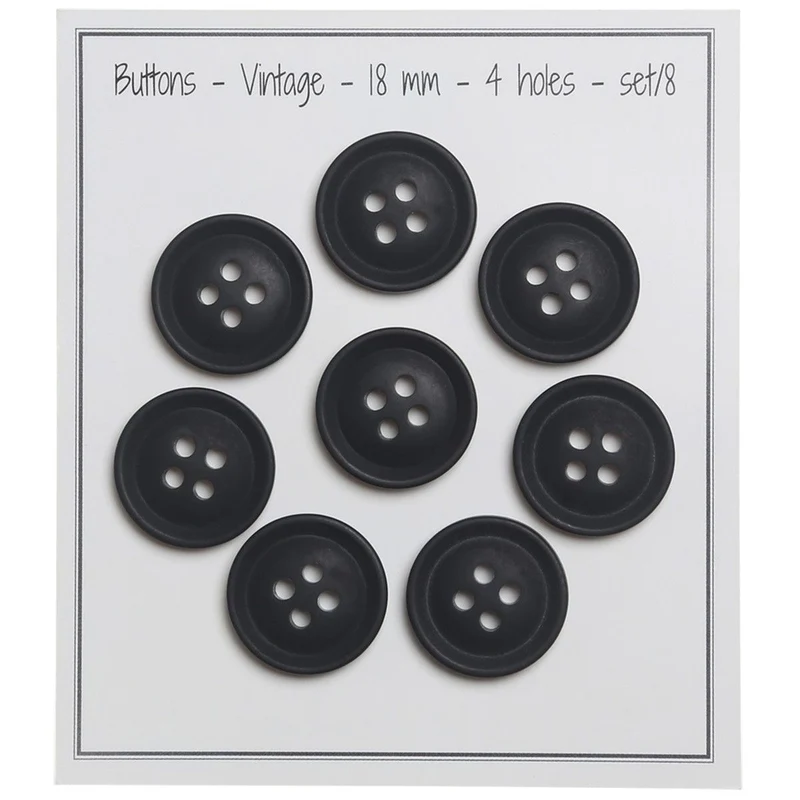 Vintage Knöpfe - Black - Verschiedene Größen