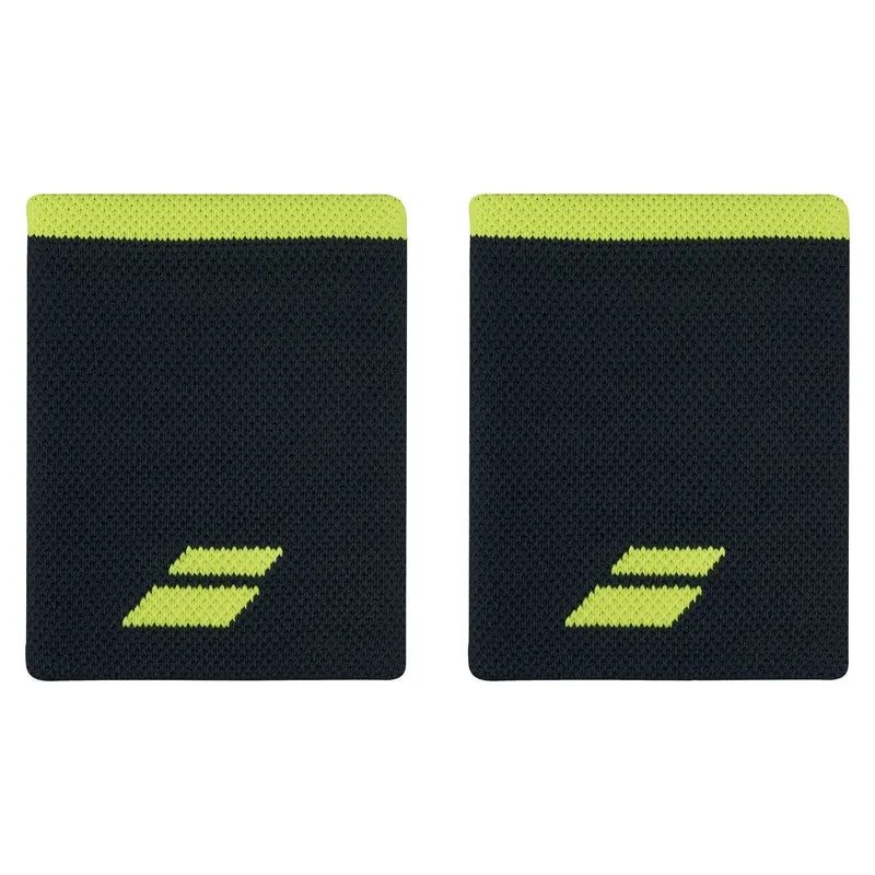 Babolat Logo Jumbo Wristbands (2-Pack, Grey/Aero)