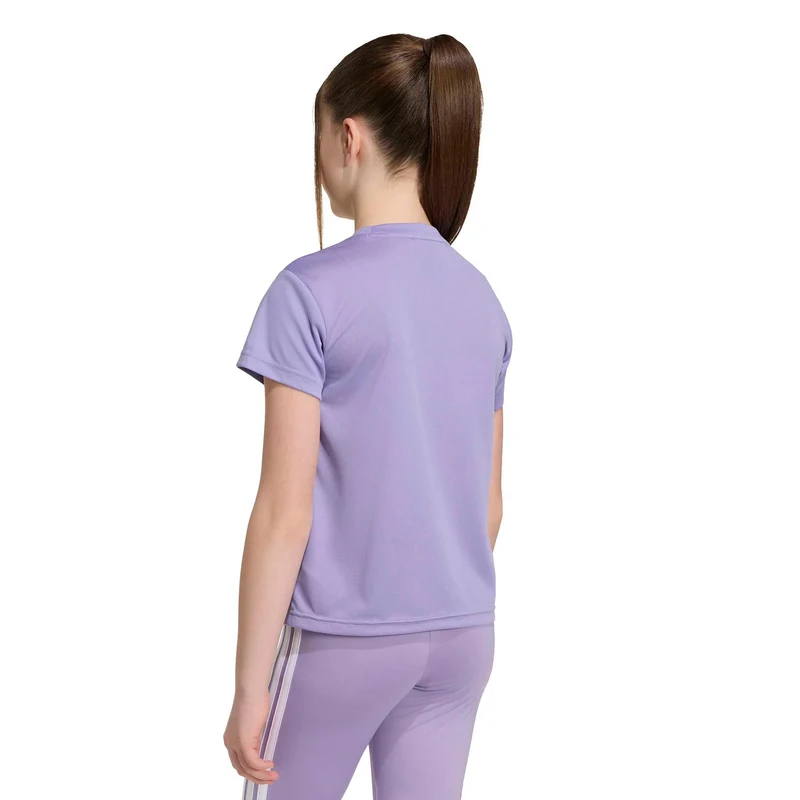 Essentials Training T-Shirt Kinder - flieder, weiß