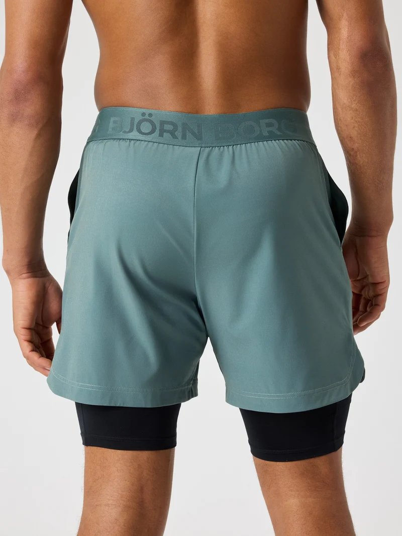 Bjorn Borg Borg 2 In 1 Shorts (Mens) - Balsam Green