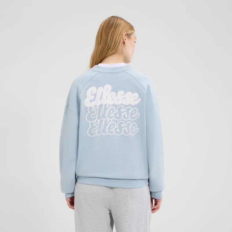 Lo Sbuffo Sweatshirt Damen-Hellblau,Weiß