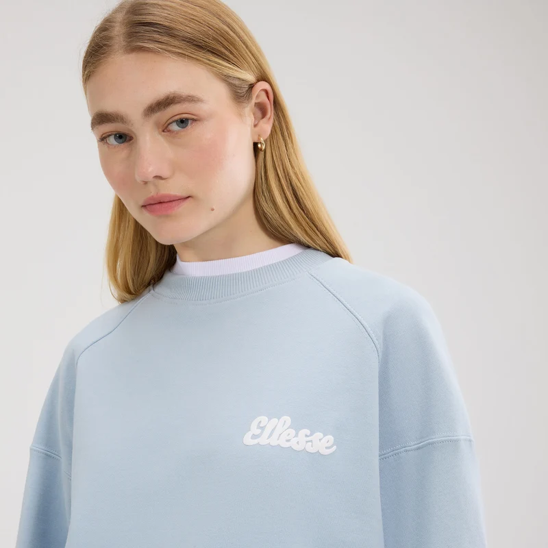 Lo Sbuffo Sweatshirt Damen-Hellblau,Weiß
