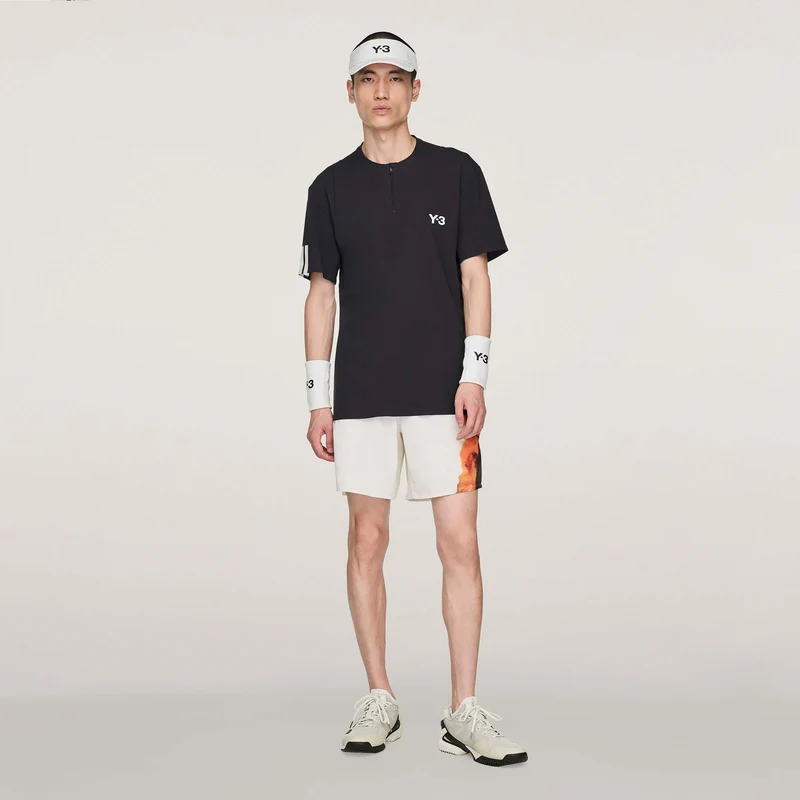 Y-3 Zip T-Shirt Herren - schwarz