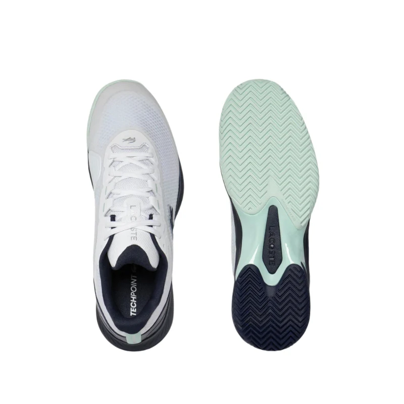 Lacoste Tech Point Textile Shoes (White/Navy)