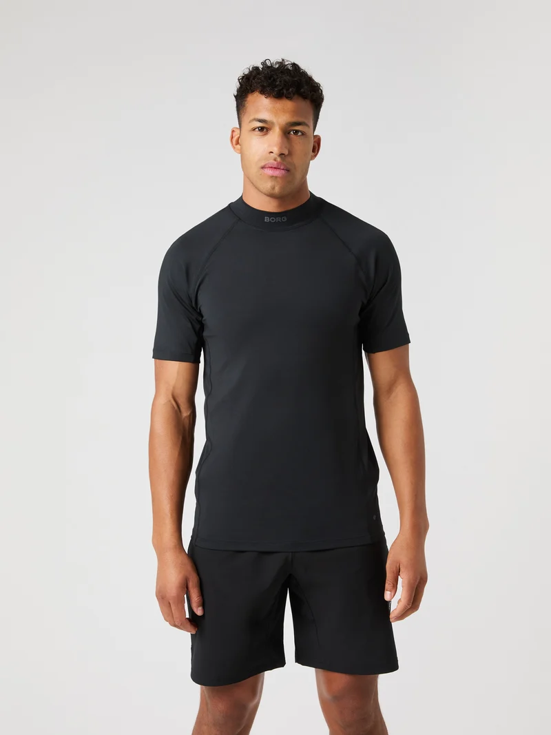 Bjorn Borg Borg Mock Neck T-Shirt (Mens) - Black Beauty