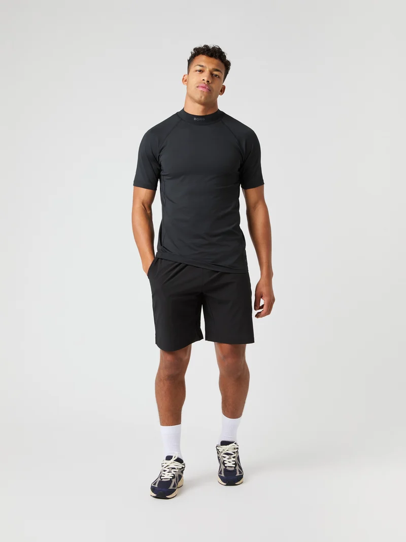 Bjorn Borg Borg Mock Neck T-Shirt (Mens) - Black Beauty