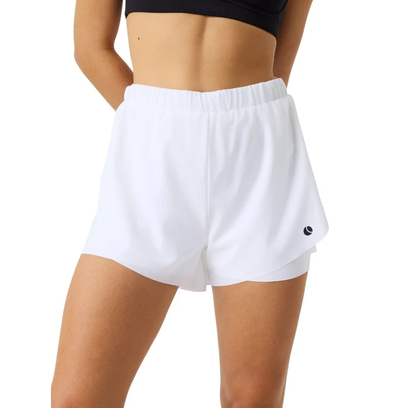 Björn Borg Ace 2 in 1 Women Shorts (Brilliant White)