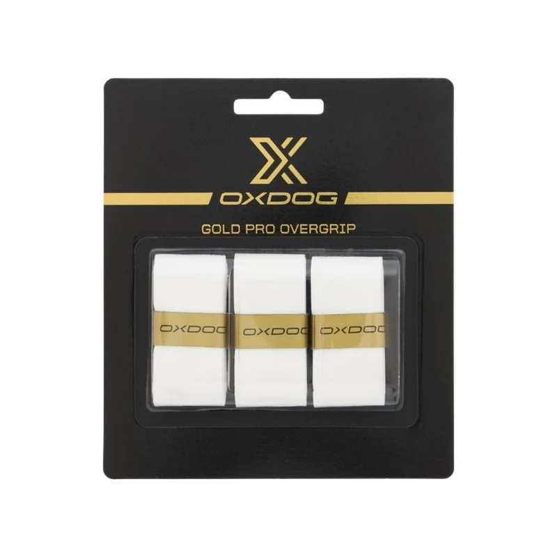Oxdog Gold Pro Overgrips (3-Pack, White)