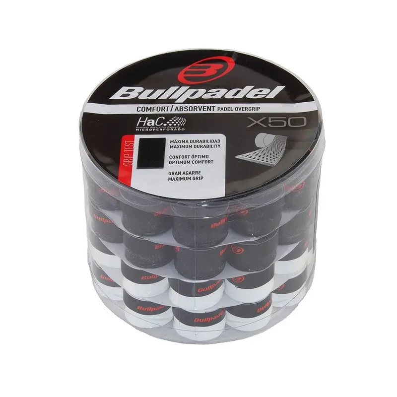 Bullpadel Overgrip 50er Box - Schwarz/Weiß