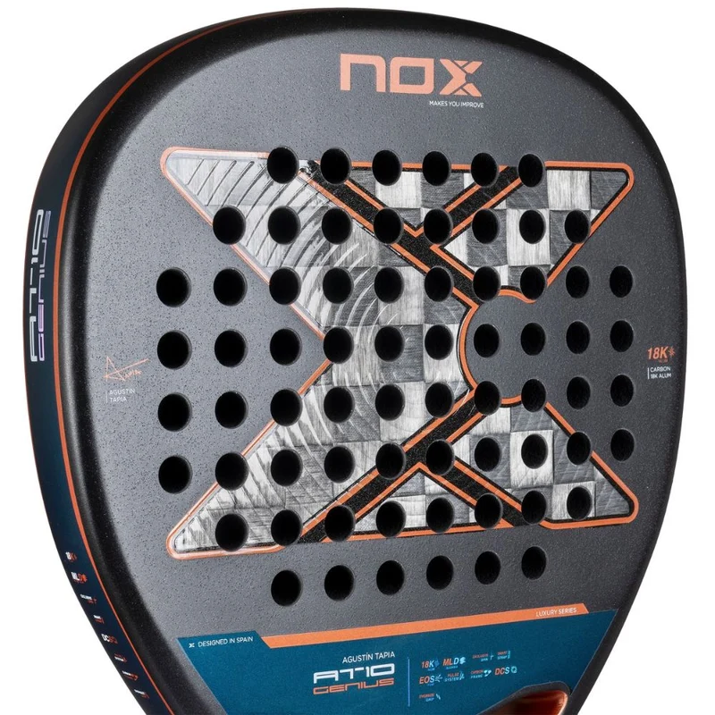 Nox Padelracket Luxury Genius AT10 Attack 18k Tapia