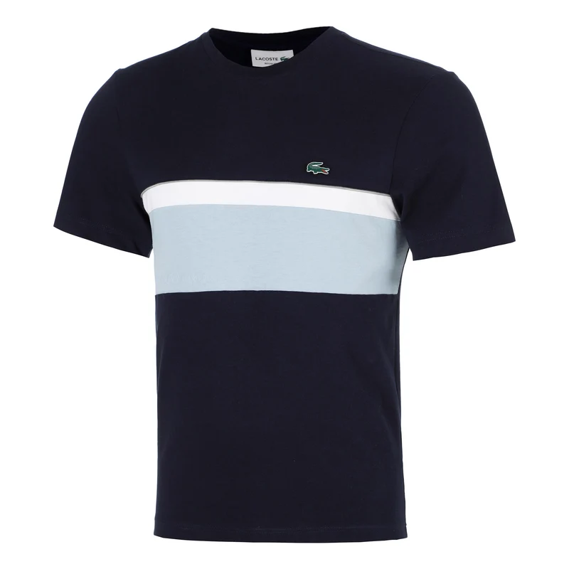 Colorblock T-Shirt Herren - dunkelblau, weiß