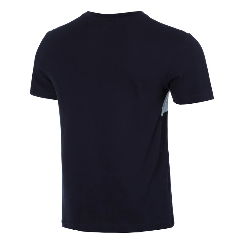 Colorblock T-Shirt Herren - dunkelblau, weiß