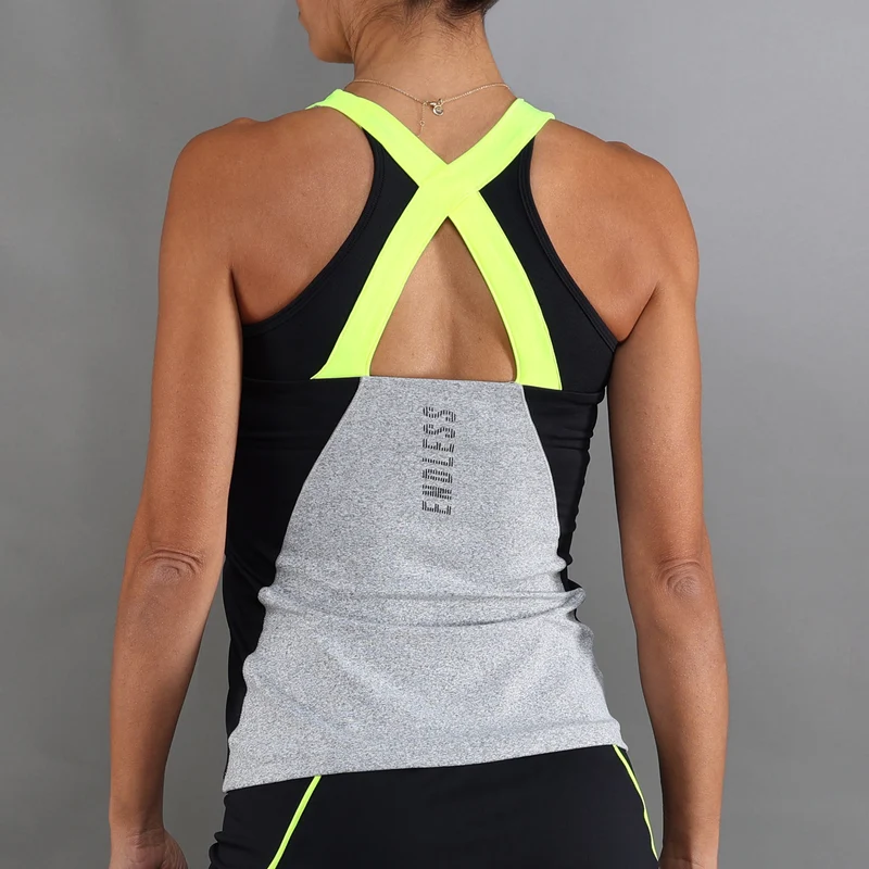 Grace Tank-Top Damen-Grau,Schwarz