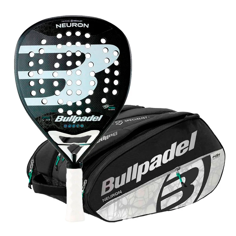 Pala BULLPADEL NEURON 2024 CHINGOTTO + Paletero BULLPADEL BPP-24020 NEURON 2024 Negro FEDE CHINGOTTO