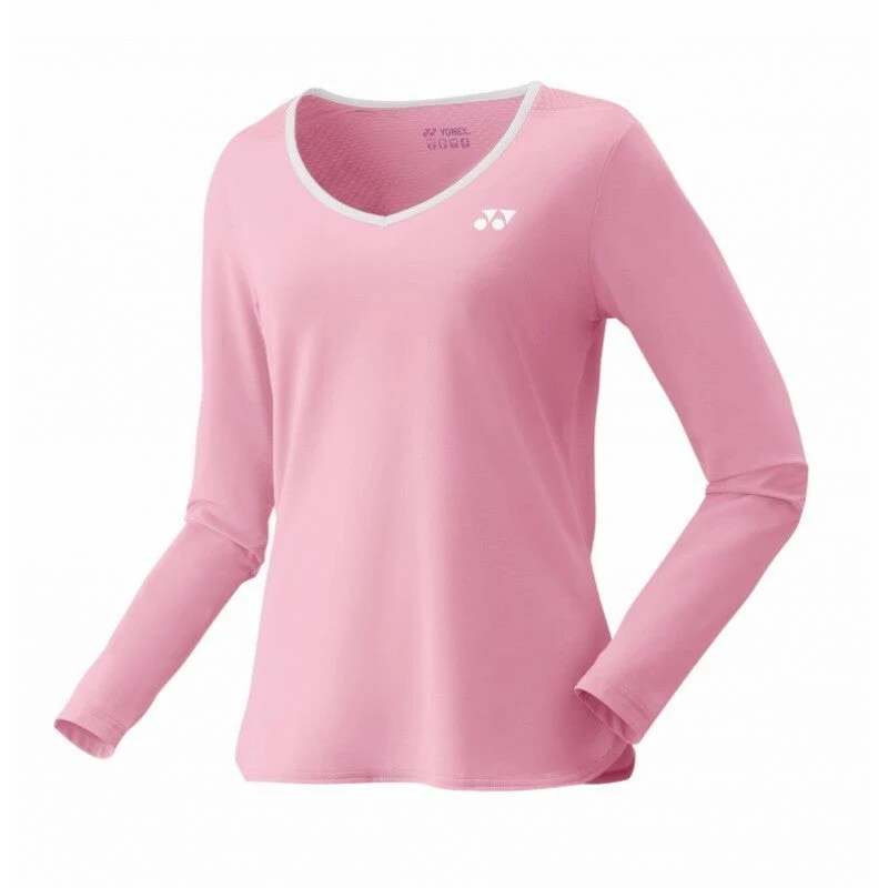 Yonex 16366 Women's Long-Sleeve Practice T-Shirt (Pink)