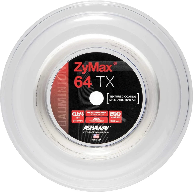 Ashaway ZyMax 64 TX Badminton String Reel (0.64mm, 200m)