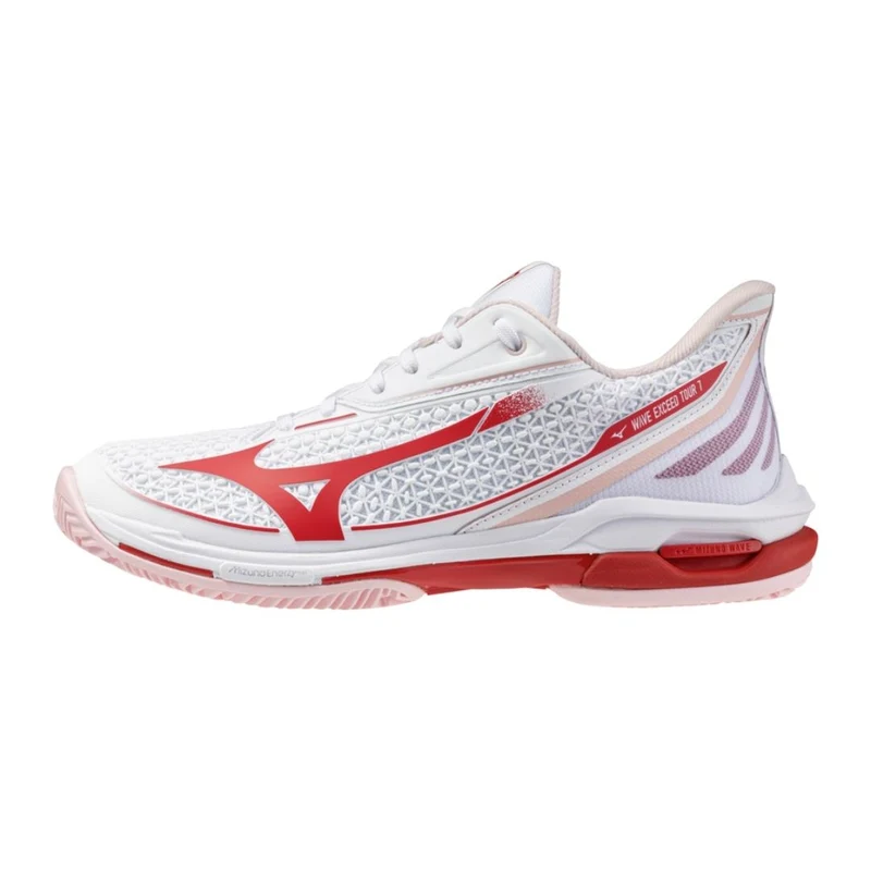 Mizuno Wave Exceed Tour 7 CC Women (White/Fiery Red/Pinkesque)